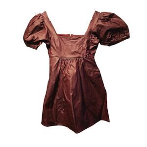 Luba by Payne faux leather merlot dress